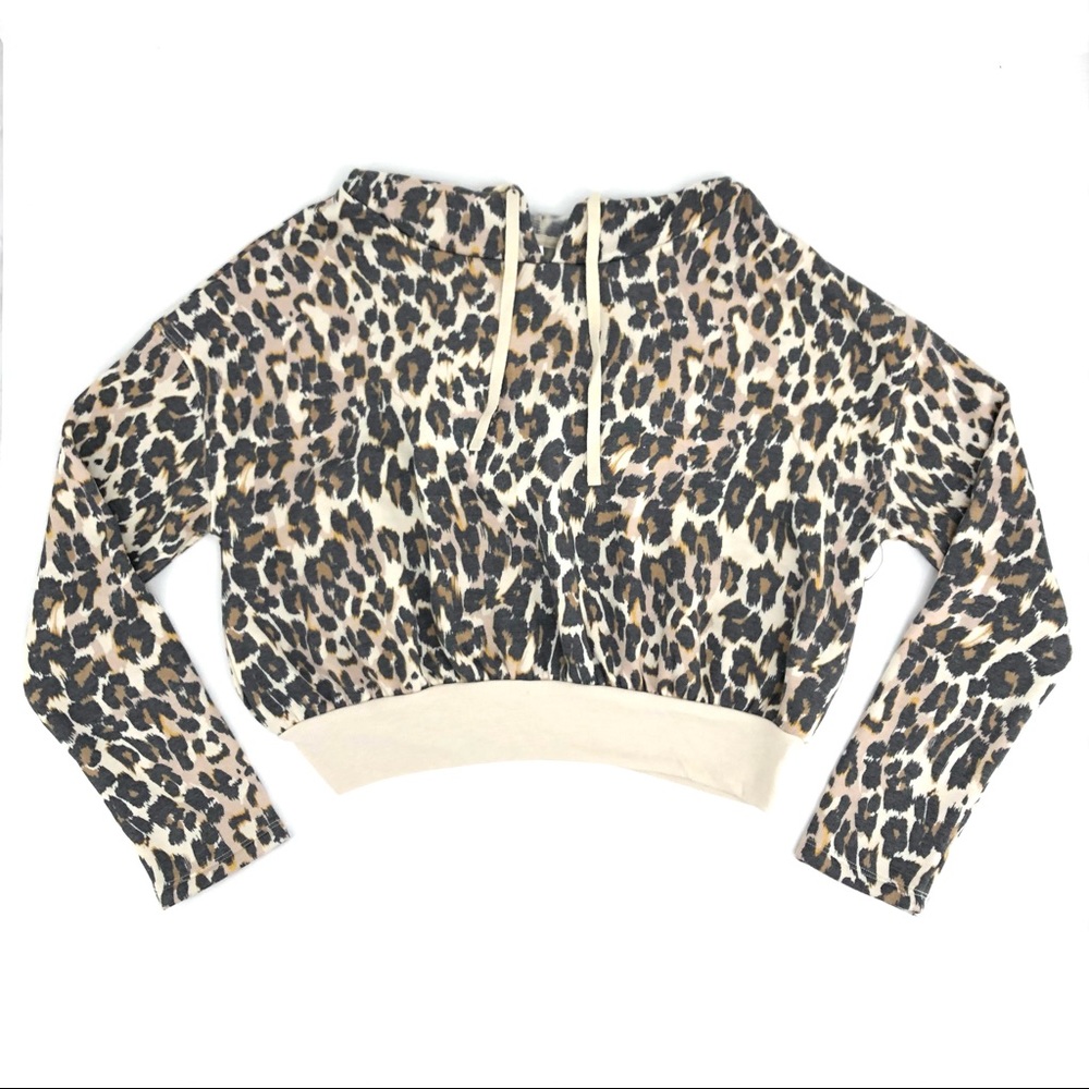 Bp. Leopard Print Hooded Sweatshirt - Picture 1 of 3